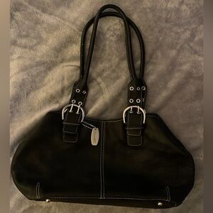 Tiganello Black leather shoulder bag